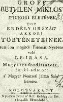 Bethlen Mikls ktete (42450 bytes)
