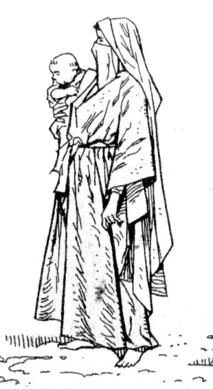 Andal�ziai falusi n� gyermek�vel [Forr�s: Greus, Jes�s (1988): As� viv�an en al-Andalus. Anaya, Madrid, 30. o.]