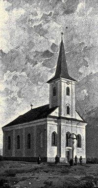 A kozrvri gr. kath. templom.