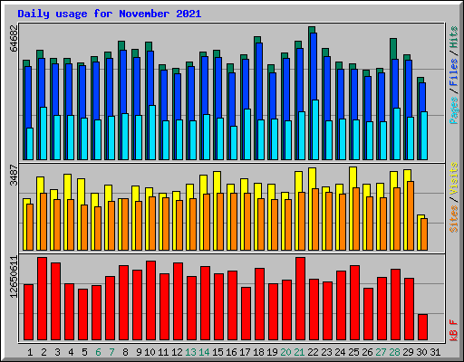 Daily usage for November 2021
