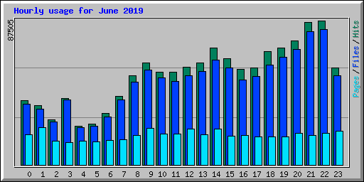 Hourly usage for June 2019
