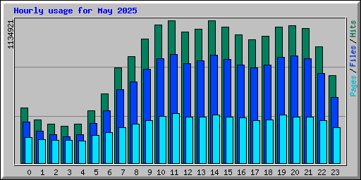 Hourly usage for May 2025