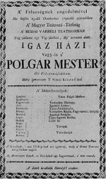 20.Az els magyar hivatsos elads (1790. okt. 25.) sznlapja. Orszgos Levltr (a tovbbiakban: OL), R 269.