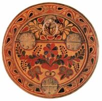 XXIV. Spiegelbehälter mit Blumenbemalung XXIV. Spiegelbehälter mit Blumenbemalung