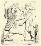 654. Kirly harcza csodaszrnynyel. Persepolisi relief.