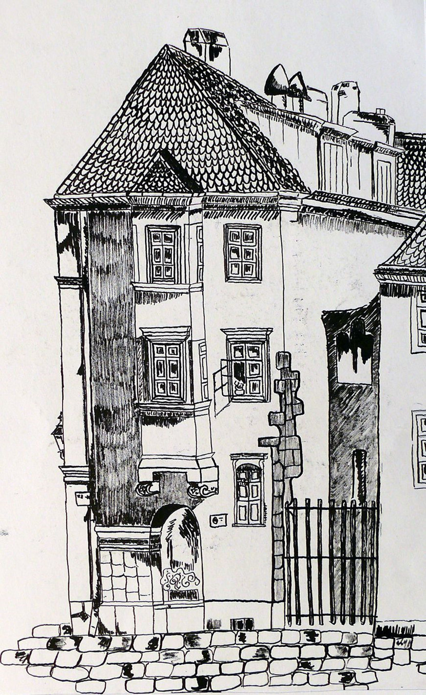 29. ábra – Sopron. Tusrajz. Hallgatói munka. Festészet – grafika fakultáció I.