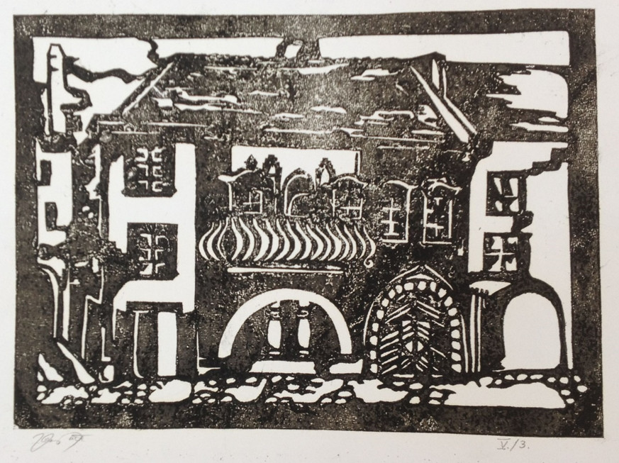 36. ábra – Papírmetszet. Hallgatói munka. Festészet – grafika fakultáció. I.