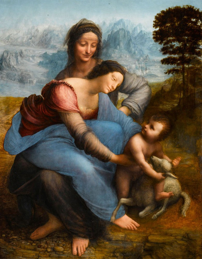 55. ábra – Leonardo: Szent Anna harmadmagával