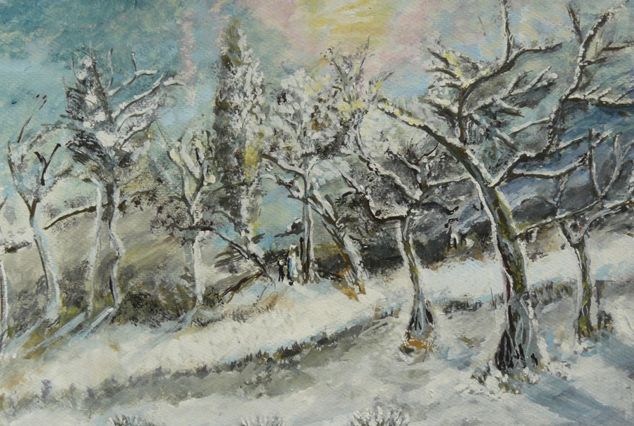 106. ábra – Festménykiegészítés. /Évszakvariáció/tempera. I. éves óvodapedagógus hallgató munkája (d)