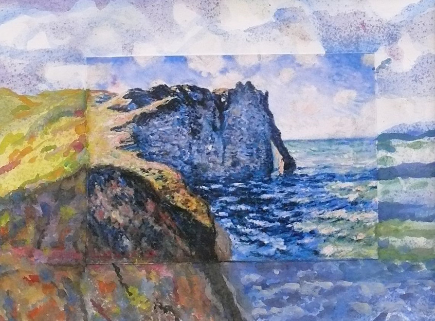 107. ábra – Festménykiegészítés. tempera – vízfesték. I. éves óvodapedagógus hallgató munkája (e)