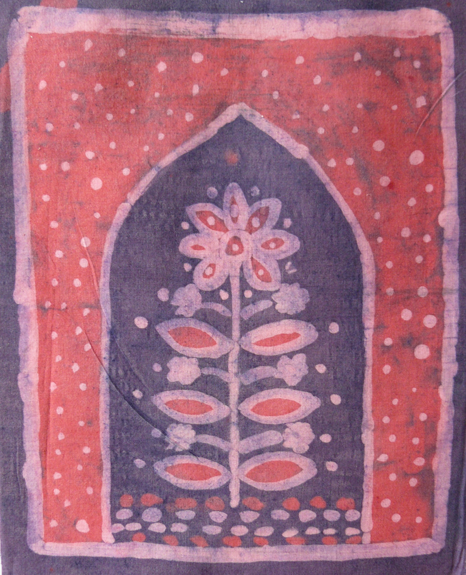 129. ábra – Viaszolt batik. II. éves óvodapedagógus hallgató munkája