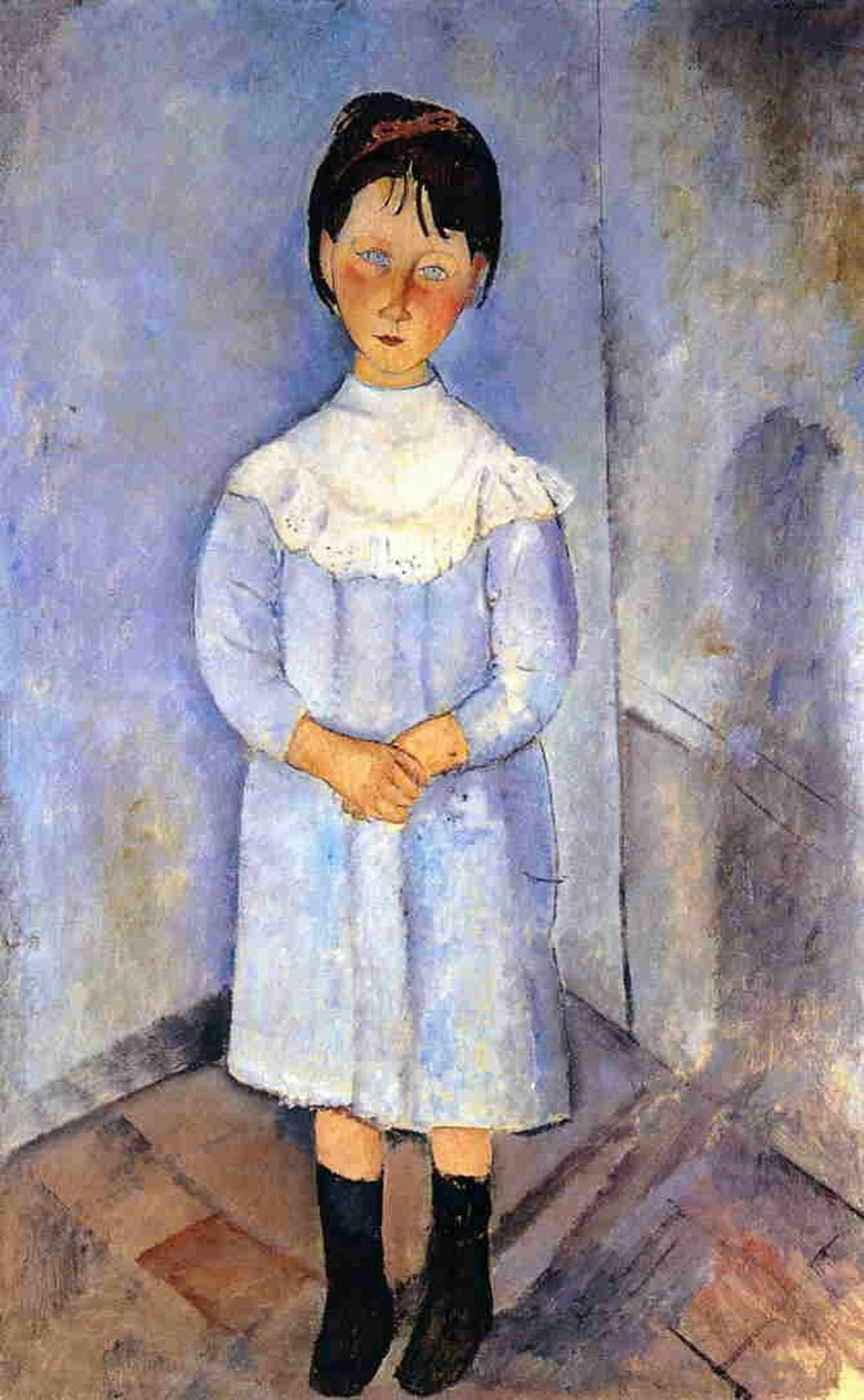 154. ábra – Modigliani: Kislány kékben