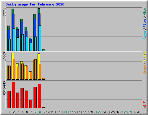 Daily usage for February 2026