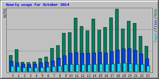Hourly usage for October 2014