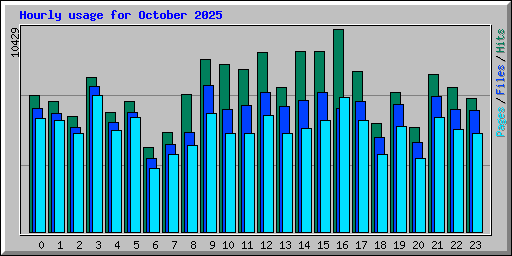 Hourly usage for October 2025