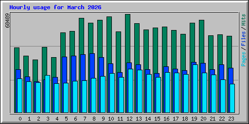 Hourly usage for March 2026