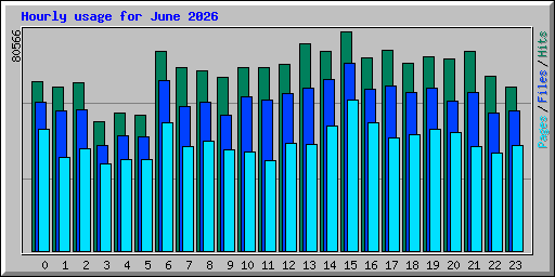 Hourly usage for June 2026