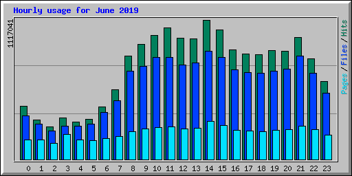 Hourly usage for June 2019