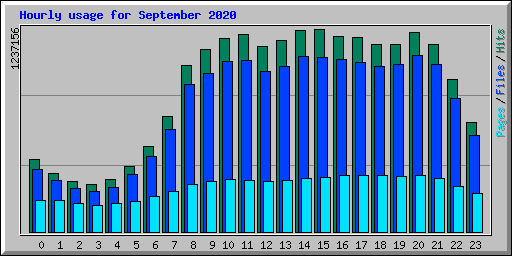 Hourly usage for September 2020