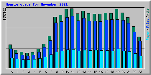 Hourly usage for November 2021