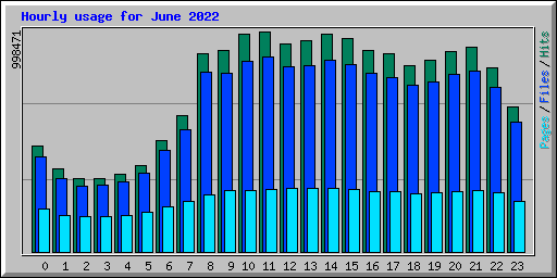 Hourly usage for June 2022