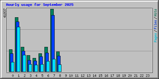 Hourly usage for September 2025