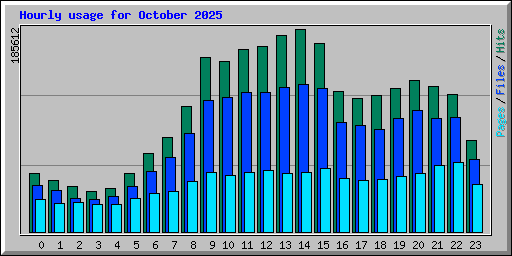 Hourly usage for October 2025